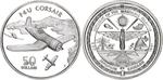 Silver Ounce 1991 F4U Corsair: Photo Coin, Marshall Islands, Silver Ounce 1991 F4U Corsair / thumbnail