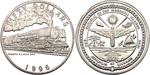 Silver Ounce 1996 Renfe Class 242 Steam Locomotive: Photo Coin, Marshall Islands, Silver Ounce 1996 Renfe Class 242 Steam Locomotive / thumbnail