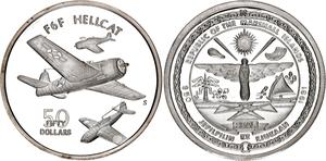 Marshall Islands / Silver Ounce 1991 F6F Hellcat - obverse photo