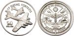 Silver Ounce 1991 B-17 Flying Fortress: Photo Coin, Marshall Islands, Silver Ounce 1991 B-17 Flying Fortress / thumbnail