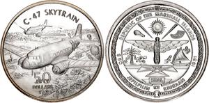 Marshall Islands / Silver Ounce 1991 C-47 Skytrain - obverse photo