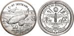 Silver Ounce 1991 C-47 Skytrain: Photo Coin, Marshall Islands, Silver Ounce 1991 C-47 Skytrain / thumbnail