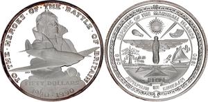 Marshall Islands / Silver Ounce 1990 Battle of Britain - obverse photo