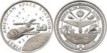 Silver Ounce 1989 First American Space Station: Photo Coin, Marshall Islands, Silver Ounce 1989 First American Space Station / thumbnail