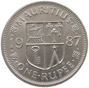 Mauritius / One Rupee 1987 - reverse photo