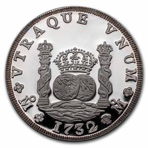 Mexico / Silver Five Ounces 1987 Pillar Dollar - reverse photo