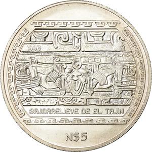Mexico / Silver Ounce 1993 El Tajín Relief - reverse photo