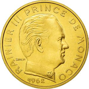 Monaco / Twenty Centimes Gold 1962 Pattern - obverse photo