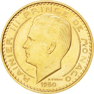 Monaco / Ten Francs Gold 1950 - obverse photo