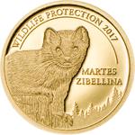 Gold Half Gram 2017 Martes Zibellina: Photo Coin, Mongolia, Gold Half Gram 2017 Martes Zibellina / thumbnail