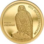 Gold Half Gram 2015 Falco Cherrug: Photo Coin, Mongolia, Gold Half Gram 2015 Falco Cherrug / thumbnail