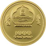 Gold Twenty-fifth-Ounce 2005 Snow Leopard: Photo Coin, Mongolia, Gold Twenty-fifth-Ounce 2005 Snow Leopard / thumbnail