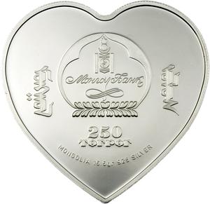 Mongolia / Silver Half Ounce 2008 Birthday Heart - Boy - obverse photo