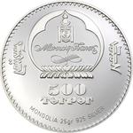 Five Hundred Togrog Silver 2005 Long-eared Jerboa: Photo Coin, Mongolia, Five Hundred Togrog Silver 2005 Long-eared Jerboa / thumbnail