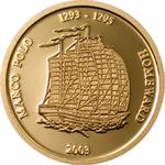 Gold Twenty-fifth Ounce 2003 Marco Polo Junk: Photo Coin, Mongolia, Gold Twenty-fifth Ounce 2003 Marco Polo Junk / thumbnail