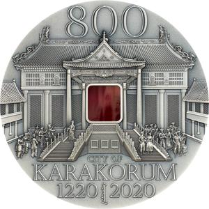 Mongolia / Silver Two Ounces 2020 Karakorum 800th Anniversary - reverse photo