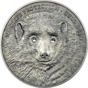 Mongolia / Silver Ounce 2007 Gulo Gulo - reverse photo