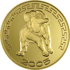 Mongolia / Gold Half Ounce 2005 Two Ringers - reverse photo