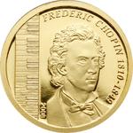 Gold Twenty-fifth Ounce 2008 Frederic Chopin: Photo Coin, Mongolia, Gold Twenty-fifth Ounce 2008 Frederic Chopin / thumbnail