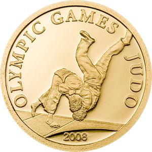 Mongolia / Gold Twenty-fifth Ounce 2008 Judo - reverse photo