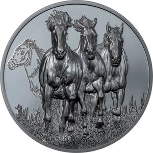 Mongolia / Silver Two Ounces 2022 Stallion - reverse photo