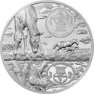 Mongolia / Silver Two Ounces 2022 Stallion - obverse photo