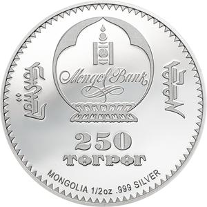 Mongolia / Silver Half Ounce 2019 Hidden Tiger - obverse photo