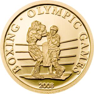 Mongolia / Gold Twenty-fifth Ounce 2008 Boxing - reverse photo