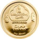 Gold Half Gram 2011 Ural Owl: Photo Coin, Mongolia, Gold Half Gram 2011 Ural Owl / thumbnail