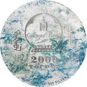 Mongolia / Silver Three Ounces 2020 Plesiosauria - obverse photo