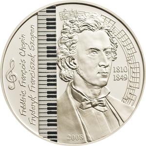 Mongolia / Five Hundred Togrog 2008 Frederic Chopin - reverse photo
