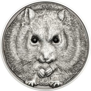 Mongolia / Silver Ounce 2015 Campbell's Hamster - reverse photo