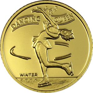 Mongolia / Gold Twenty-fifth Ounce 2006 Dancing Queen - reverse photo