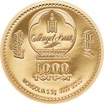Gold Half Gram 2020 Evolution of Life - Diplocaulus: Photo Coin, Mongolia, Gold Half Gram 2020 Evolution of Life - Diplocaulus / thumbnail