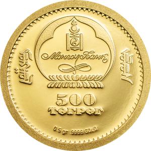 Mongolia / Gold Half Gram 2013 Golden Eagle - obverse photo