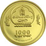 Gold Twenty-fifth Ounce 2006 Swan: Photo Coin, Mongolia, Gold Twenty-fifth Ounce 2006 Swan / thumbnail