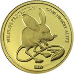 Gold Twenty-fifth-Ounce 2006 Long-eared Jerboa: Photo Coin, Mongolia, Gold Twenty-fifth-Ounce 2006 Long-eared Jerboa / thumbnail
