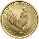 Mongolia / Gold Half Gram 2017 Year of the Rooster - reverse photo