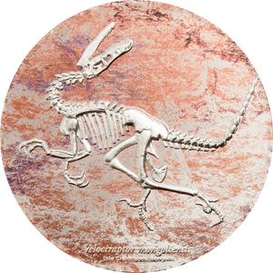 Mongolia / Silver Three Ounces 2018 Velociraptor - reverse photo