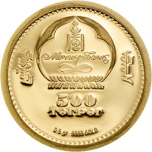 Mongolia / Gold Half Gram 2014 Horse - obverse photo