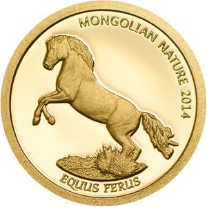 Mongolia / Gold Half Gram 2014 Horse - reverse photo