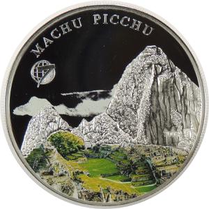 Mongolia / Twenty-five Grams Silver 2008 Machu Picchu - reverse photo