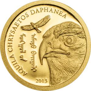 Mongolia / Gold Half Gram 2013 Golden Eagle - reverse photo