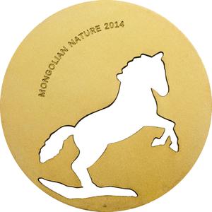 Mongolia / Silver Half Ounce 2014 Mongolian Nature - Horse - reverse photo