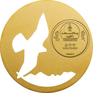 Mongolia / Silver Half Ounce 2015 Mongolian Nature - Falco Cherrug - obverse photo