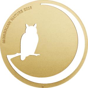 Mongolia / Silver Half Ounce 2016 Mongolian Nature - Owl - reverse photo