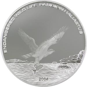 Mongolia / Five Hundred Togrog Silver 2004 Sea Eagle - reverse photo