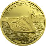 Gold Twenty-fifth Ounce 2006 Swan: Photo Coin, Mongolia, Gold Twenty-fifth Ounce 2006 Swan / thumbnail