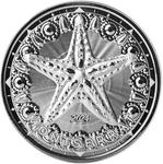 Silver Ounce 2024 Starfish: Photo 2024 EC8 Montserrat | Starfish 1 oz Silver Coin / thumbnail