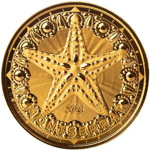 Montserrat / Gold Ounce 2024 Starfish - reverse photo